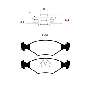 Kit Disco Pastillas Litton Volkswagen Gol 1995/2000