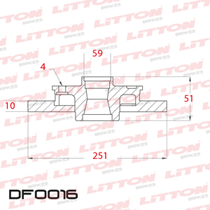 Disco Freno Fiat Linea 1.8 - 1.9 16V 08/... Trasero Solido 