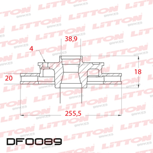 Disco Freno Volkswagen Gol GTI 94/...Delante Ventilado 