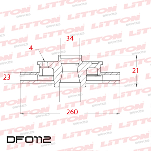 Disco Freno Honda Accord 1.8 - 2.0 - 2.2i Civic 1.6 Del Vent