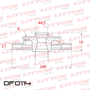 Disco Freno Honda Civic 1.3 - 1.5I - 1.6I 91/. Del Ventilado