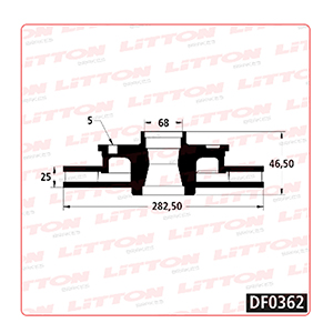 Disco Freno Volkswagen Passat 1.8 IV-V 96/..Delan Ventilado 
