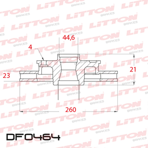 Disco Freno Honda Civic 1.6 - 1.7 CTDI 03/. Del Ventilado