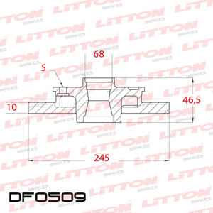 Disco Freno Audi 100 Todos - A8 - Q4 97/98 Tras Solido