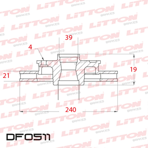 Disco Freno Honda FIT 1.4 - 1.5 03/08 Del Ventilado