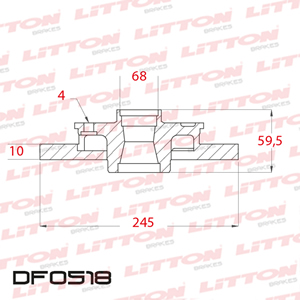Disco Freno Audi 80 Todos / Coupe 2.0 E 91/. Tras Solido