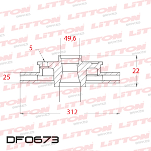 Disco Freno Volkswagen  Vento 2.0 TSI FSI 09/... Delan Vent