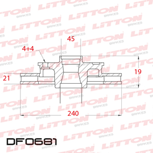 Disco Freno Honda Civic 1.3 - 1.5I - 1.6I 91/ Del Ventilado