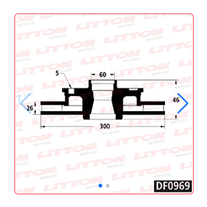 Disco Freno Litton Chevrolet Tracker 2016/..