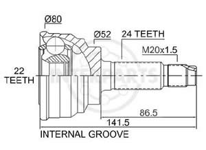 Junta Garma Mazda 323 86/89 Lado Rueda 24/22
