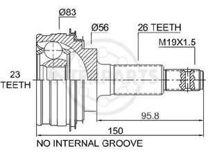 Junta Garma Toyota Corolla 90/.. Lado Rueda 26/23
