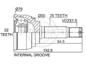 Junta Garma Mitsubishi Lancer Todos 1979/92 Lado Rueda 26/22
