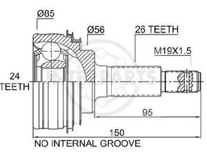 Junta Garma Toyota Corolla 97/.. Lado Rueda 26/24