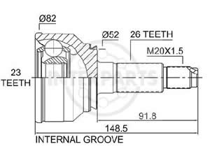 Junta Garma Mazda 626 82/86 Lado Rueda 26/23
