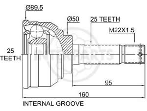 Junta Garma Hyundai Sonata 4 cil 88/91 Lado Rueda Der 25/25