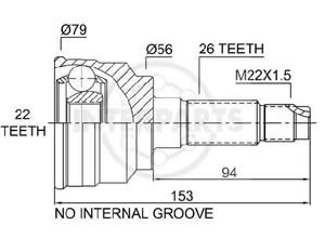 Junta Garma Mazda 323 90/.. Miata 89/92  Lado Rueda 26/22