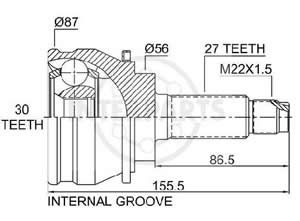 Junta Garma Subaru Impreza 4x2 92/96 Lado Rueda 27/30