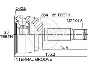 Junta Garma Mitsubishi Galant Soch 89/92 Lado Rueda 25/23