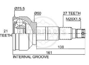 Junta Garma Subaru Justy 89/93 Lado Rueda 27/21