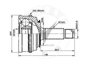 Junta Garma Rover 620/623 94/99 Lado Rueda 28/32