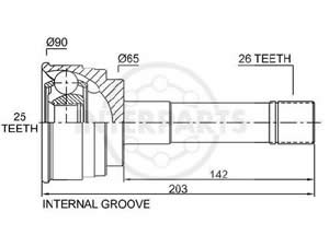 Junta Garma Mazda Pick Up B2600 87/.. Lado Rueda 26/25