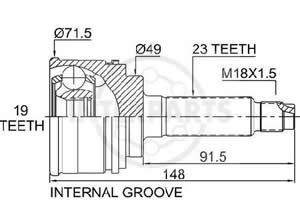 Junta Garma Suzuki Swift 1300 89/94 Lado Rueda 23/19