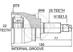 Junta Garma Suzuki Swift 1300GTI 1600 89/94 Lado Rueda 25/22