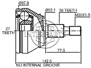 Junta Garma Volkswagen Golf IV Vento Bora C/Tuerca 36/27