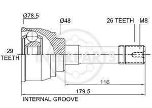 Junta Garma Suzuki Grand Vitara Autom 99/00 Lado Rueda 26/29