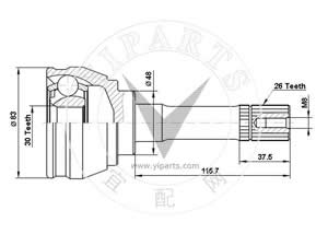 Junta Garma Suzuki Grand Vitara Manua 99/00 Lado Rueda 26/30