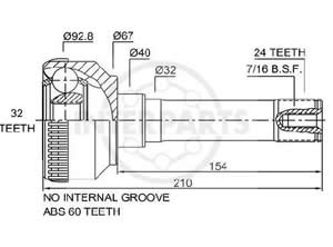 Junta Garma Land Rover Discovery Lado Rueda 24/32