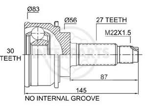 Junta Garma Subaru Forester 4x4 97/98 Lado Rueda 27/30