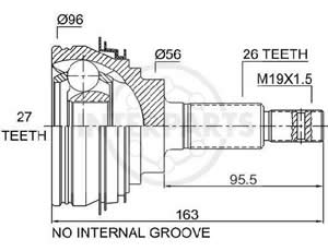 Junta Garma Toyota Camry 2.5L Japon 88/91 Lado Rueda 26/27