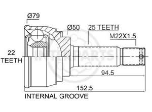 Junta Garma Hyundai Accent 85/88//Excel 86/93 L Rueda 25/22 