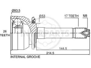 Junta Garma Isuzu Trooper Rodeo Luv 90/93 Lado Rueda 17/26
