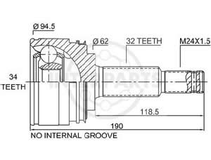 Junta Garma Nissan Quest Abs 50z 93/02 Lado Rueda 32/34
