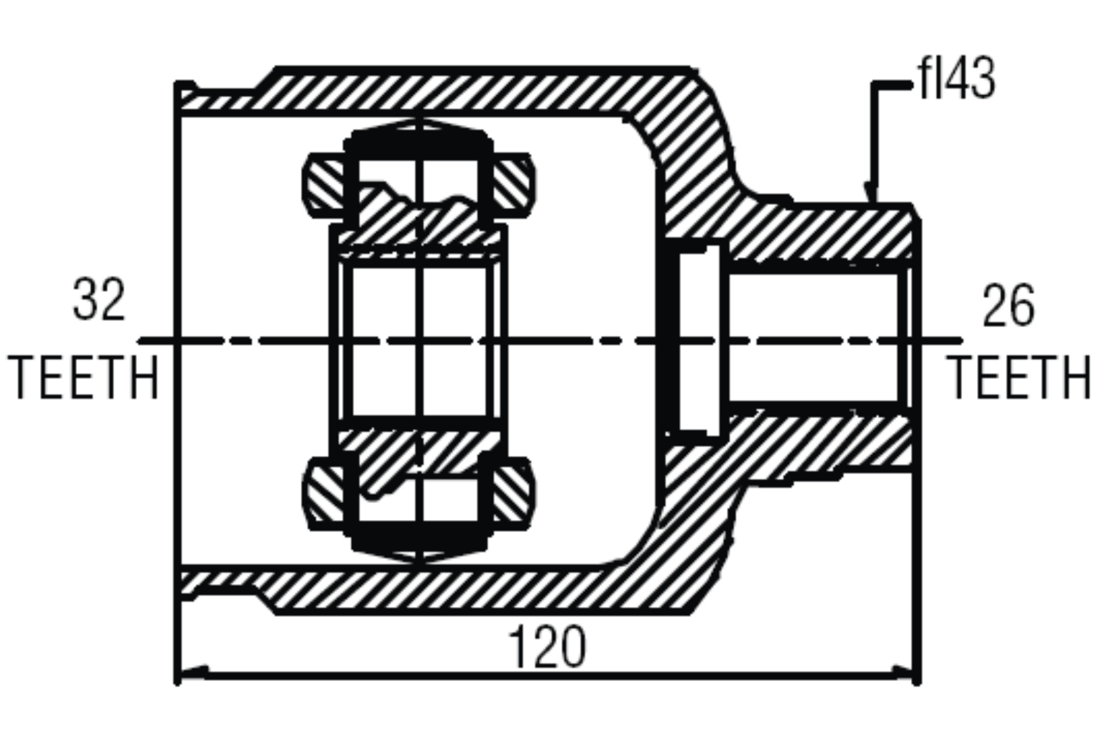 Junta Garma Mazda 626 93/96 Lado Caja Der 26/32