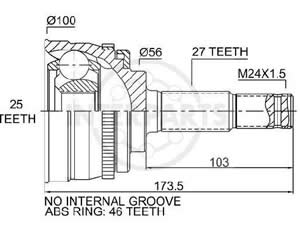 Junta Garma Nissan Maxima 3.0 Abs 46z 89/94 Lado Rueda 27/25