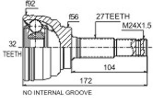 Junta Garma Nissan Primera 2.0 90/92 Lado Rueda 27/32