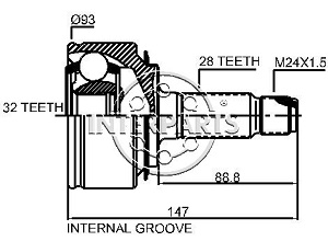Junta Garma Honda Accord Manual 03/07 Lado Rueda 28/32