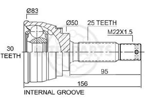 Junta Garma Hyundai Elantra 1.6L 92/95 Lado Rueda Izq 25/30
