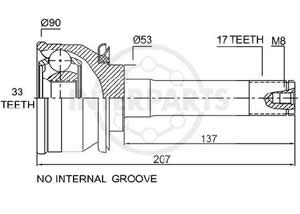 Junta Garma Isuzu Trooper Rodeo Luv 94/98 Lado Rueda 17/33