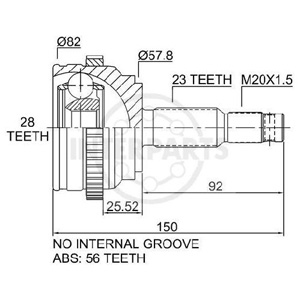 Junta Garma Chrysler Neon Autom 98/99 Abs Lado Rueda 23/28
