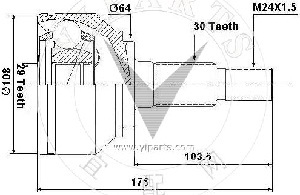 Junta Garma Volkswagen Touareg Lado Rueda 30/29