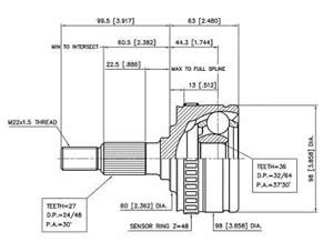 Junta Garma Mercedes Vito 2.2 CDI 99/.. L/ Rueda 27/36