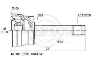 Junta Garma Nissan Frontier 4x4 Xterra 98/04 L/ Rueda 28/25