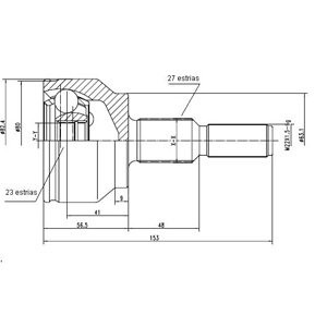 Junta Garma Ford Focus III C/Tuerca 12/.. Lado Rueda 27/23