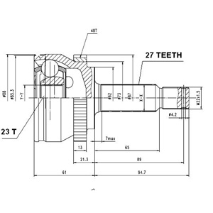 Junta Garma Hyundai Tucson Abs 48z Lado Rueda 27/23