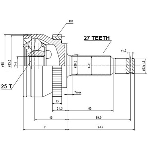 Junta Garma Hyundai Tucson Abs 48z Lado Rueda 27/25