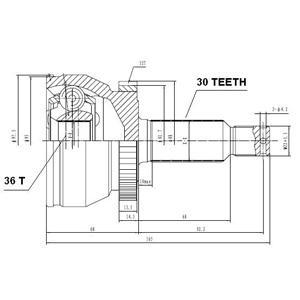 Junta Garma Hyundai Santa Fe Abs 52z 06/.. Lado Rueda 30/36